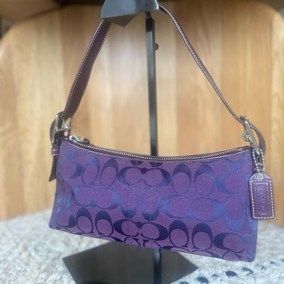 Rare Coach Vintage Y2K 2004 East West Purple/Plum Bag💜 - Picture 2 of 13